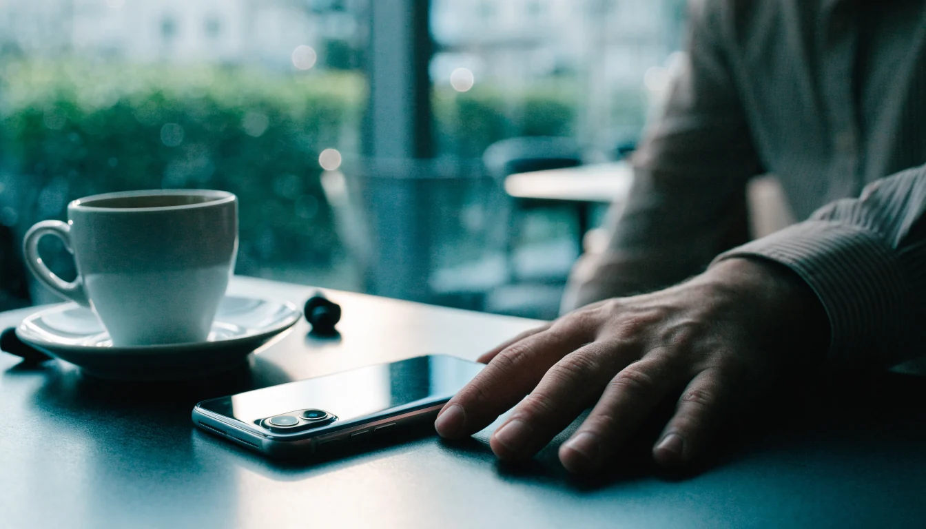 Mobilbetalning via telefonräkning på ett svenskt kafé